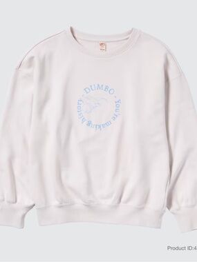 UNIQLO x Disney Women’s Dumbo Crew Neck Pullover Sweatshirt Size Small